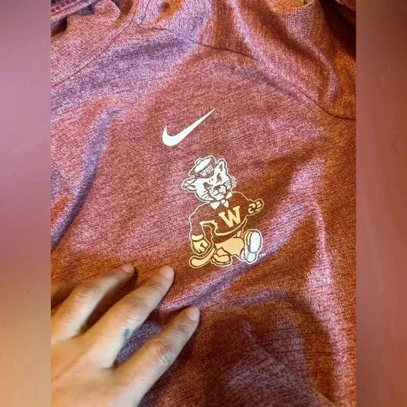 Nike Tops / Nike Washington State Cougars Pull Over Mock Neck Sweater - Picture 6 of 13